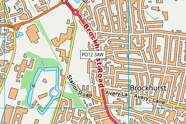 PO12 3AW map - OS VectorMap District (Ordnance Survey) PO12 3AW map - OS VectorMap District (Ordnance Survey)