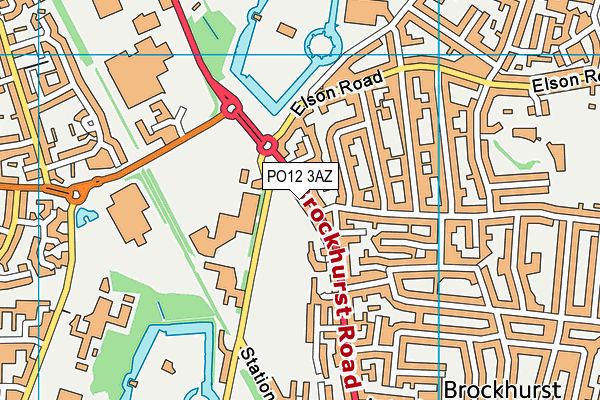 PO12 3AZ map - OS VectorMap District (Ordnance Survey) PO12 3AZ map - OS VectorMap District (Ordnance Survey)
