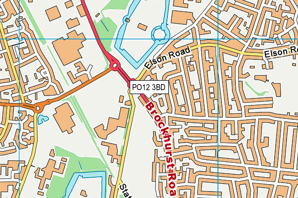 PO12 3BD map - OS VectorMap District (Ordnance Survey) PO12 3BD map - OS VectorMap District (Ordnance Survey)