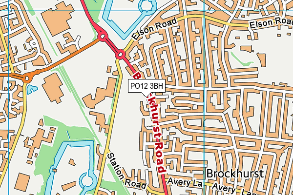 PO12 3BH map - OS VectorMap District (Ordnance Survey) PO12 3BH map - OS VectorMap District (Ordnance Survey)