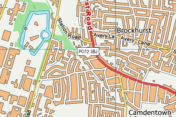 PO12 3BJ map - OS VectorMap District (Ordnance Survey) PO12 3BJ map - OS VectorMap District (Ordnance Survey)