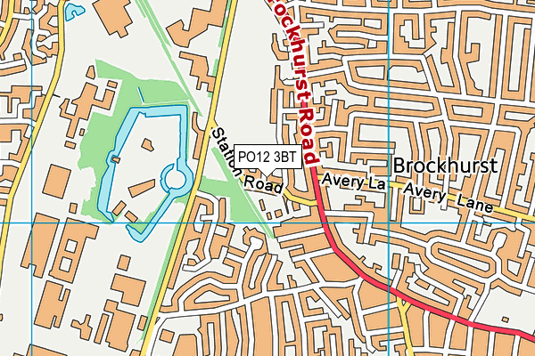 PO12 3BT map - OS VectorMap District (Ordnance Survey) PO12 3BT map - OS VectorMap District (Ordnance Survey)