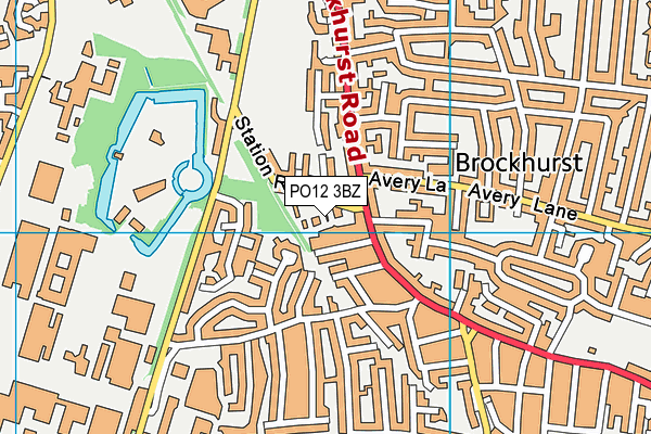 PO12 3BZ map - OS VectorMap District (Ordnance Survey)