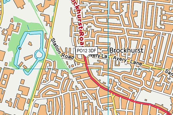 PO12 3DF map - OS VectorMap District (Ordnance Survey) PO12 3DF map - OS VectorMap District (Ordnance Survey)