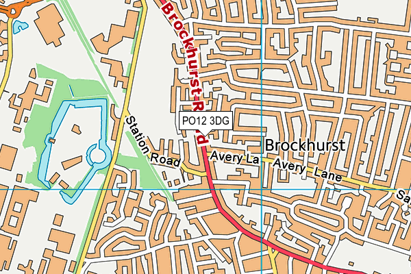 PO12 3DG map - OS VectorMap District (Ordnance Survey) PO12 3DG map - OS VectorMap District (Ordnance Survey)