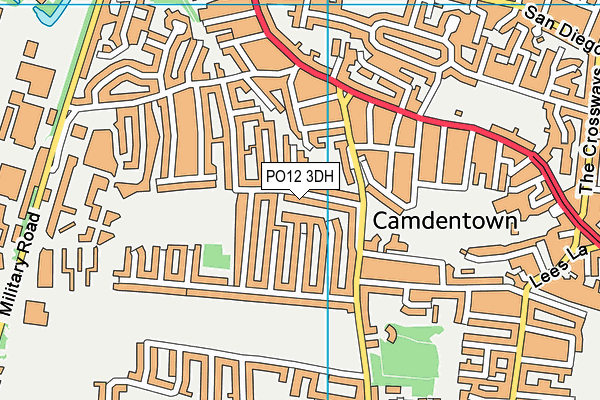 PO12 3DH map - OS VectorMap District (Ordnance Survey) PO12 3DH map - OS VectorMap District (Ordnance Survey)