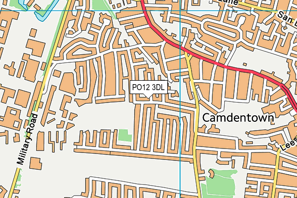 PO12 3DL map - OS VectorMap District (Ordnance Survey) PO12 3DL map - OS VectorMap District (Ordnance Survey)