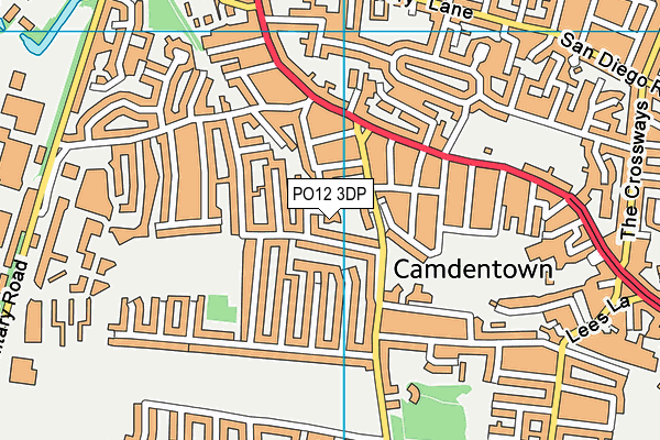 PO12 3DP map - OS VectorMap District (Ordnance Survey) PO12 3DP map - OS VectorMap District (Ordnance Survey)