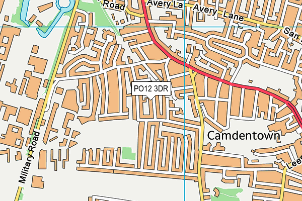 PO12 3DR map - OS VectorMap District (Ordnance Survey) PO12 3DR map - OS VectorMap District (Ordnance Survey)