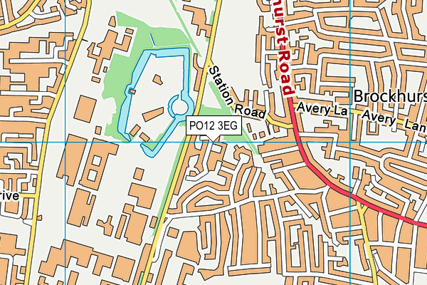 PO12 3EG map - OS VectorMap District (Ordnance Survey) PO12 3EG map - OS VectorMap District (Ordnance Survey)