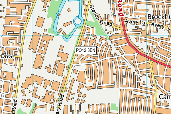 PO12 3EN map - OS VectorMap District (Ordnance Survey) PO12 3EN map - OS VectorMap District (Ordnance Survey)