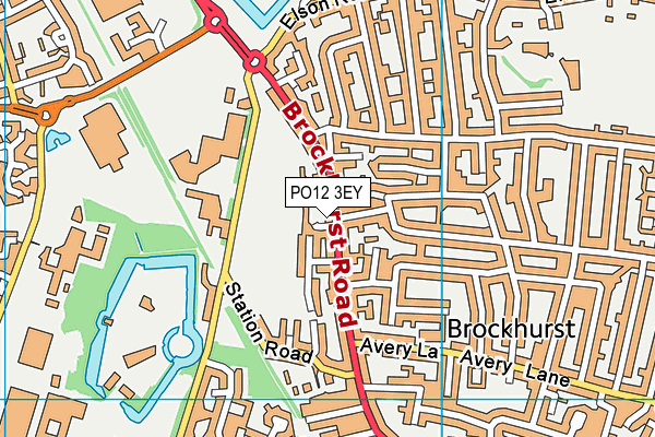 PO12 3EY map - OS VectorMap District (Ordnance Survey) PO12 3EY map - OS VectorMap District (Ordnance Survey)