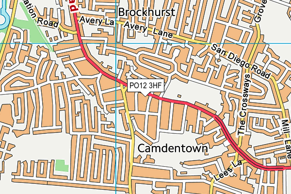 PO12 3HF map - OS VectorMap District (Ordnance Survey) PO12 3HF map - OS VectorMap District (Ordnance Survey)