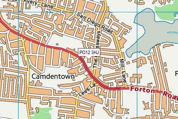 PO12 3HJ map - OS VectorMap District (Ordnance Survey) PO12 3HJ map - OS VectorMap District (Ordnance Survey)