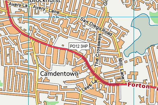 PO12 3HP map - OS VectorMap District (Ordnance Survey) PO12 3HP map - OS VectorMap District (Ordnance Survey)
