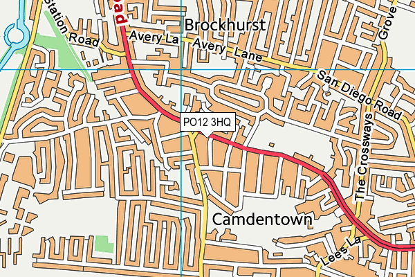 PO12 3HQ map - OS VectorMap District (Ordnance Survey)