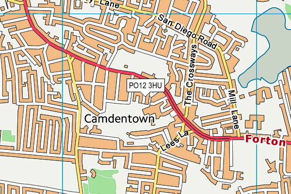 PO12 3HU map - OS VectorMap District (Ordnance Survey) PO12 3HU map - OS VectorMap District (Ordnance Survey)