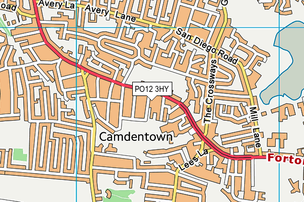 PO12 3HY map - OS VectorMap District (Ordnance Survey)