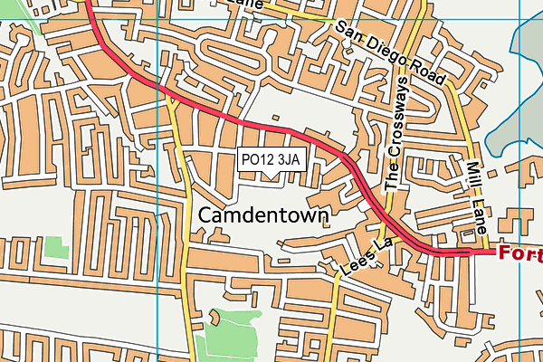 PO12 3JA map - OS VectorMap District (Ordnance Survey) PO12 3JA map - OS VectorMap District (Ordnance Survey)