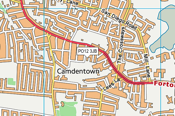PO12 3JB map - OS VectorMap District (Ordnance Survey) PO12 3JB map - OS VectorMap District (Ordnance Survey)