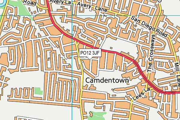 PO12 3JF map - OS VectorMap District (Ordnance Survey) PO12 3JF map - OS VectorMap District (Ordnance Survey)