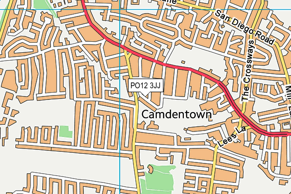PO12 3JJ map - OS VectorMap District (Ordnance Survey) PO12 3JJ map - OS VectorMap District (Ordnance Survey)