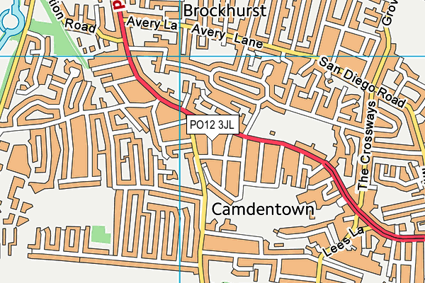 PO12 3JL map - OS VectorMap District (Ordnance Survey) PO12 3JL map - OS VectorMap District (Ordnance Survey)