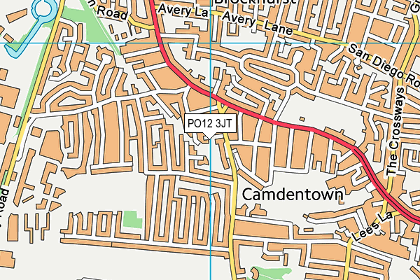 PO12 3JT map - OS VectorMap District (Ordnance Survey) PO12 3JT map - OS VectorMap District (Ordnance Survey)