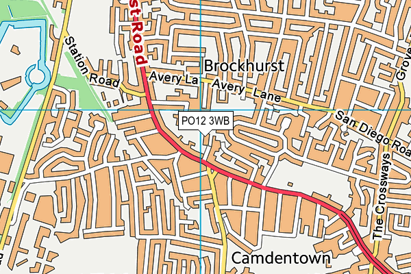 PO12 3WB map - OS VectorMap District (Ordnance Survey) PO12 3WB map - OS VectorMap District (Ordnance Survey)