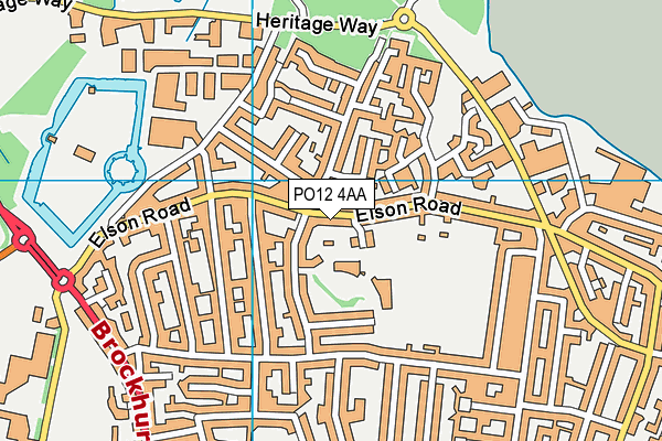 PO12 4AA map - OS VectorMap District (Ordnance Survey) PO12 4AA map - OS VectorMap District (Ordnance Survey)