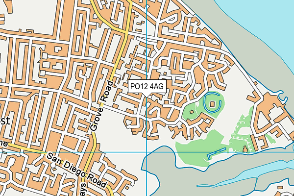 PO12 4AG map - OS VectorMap District (Ordnance Survey) PO12 4AG map - OS VectorMap District (Ordnance Survey)