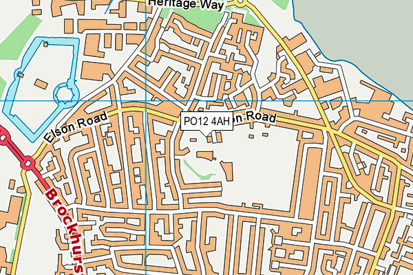 PO12 4AH map - OS VectorMap District (Ordnance Survey) PO12 4AH map - OS VectorMap District (Ordnance Survey)