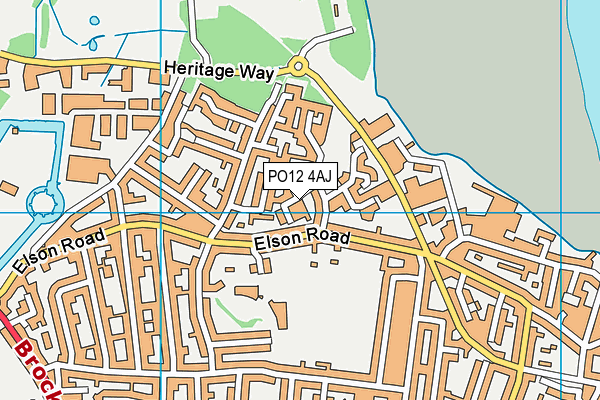 PO12 4AJ map - OS VectorMap District (Ordnance Survey) PO12 4AJ map - OS VectorMap District (Ordnance Survey)