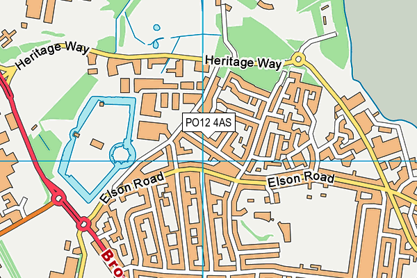 PO12 4AS map - OS VectorMap District (Ordnance Survey) PO12 4AS map - OS VectorMap District (Ordnance Survey)