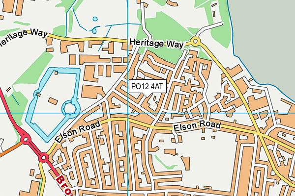 PO12 4AT map - OS VectorMap District (Ordnance Survey) PO12 4AT map - OS VectorMap District (Ordnance Survey)
