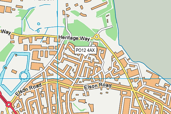 PO12 4AX map - OS VectorMap District (Ordnance Survey) PO12 4AX map - OS VectorMap District (Ordnance Survey)