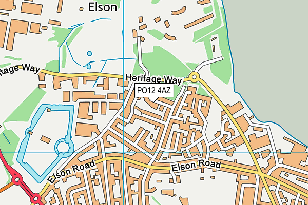 PO12 4AZ map - OS VectorMap District (Ordnance Survey) PO12 4AZ map - OS VectorMap District (Ordnance Survey)