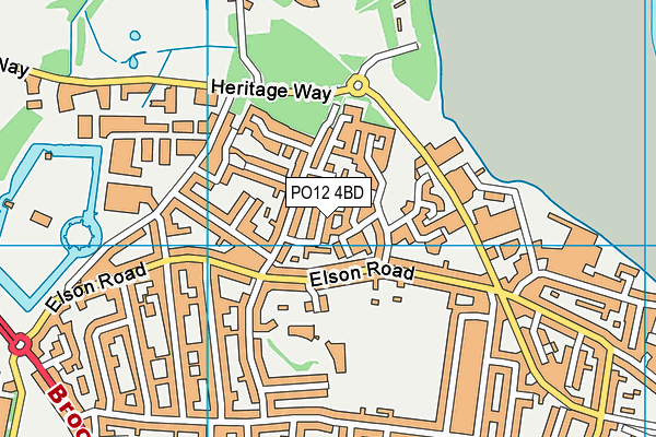 PO12 4BD map - OS VectorMap District (Ordnance Survey) PO12 4BD map - OS VectorMap District (Ordnance Survey)