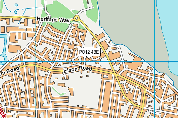 PO12 4BE map - OS VectorMap District (Ordnance Survey) PO12 4BE map - OS VectorMap District (Ordnance Survey)