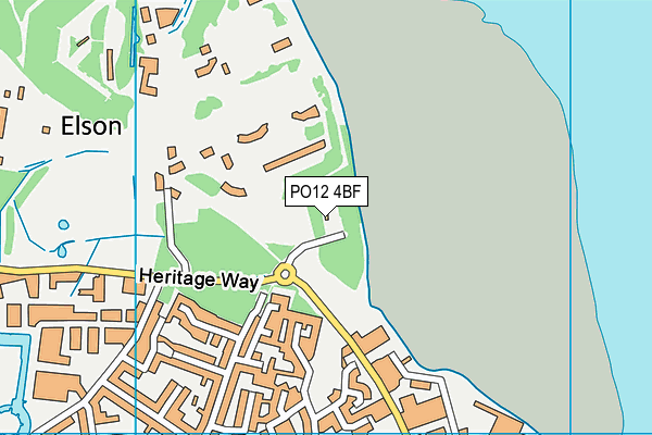 PO12 4BF map - OS VectorMap District (Ordnance Survey) PO12 4BF map - OS VectorMap District (Ordnance Survey)