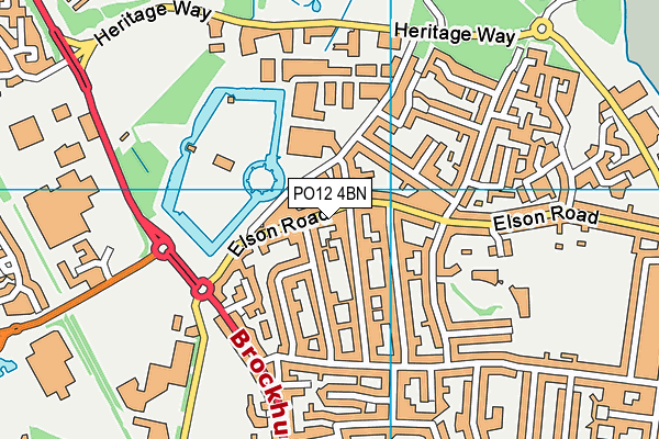 PO12 4BN map - OS VectorMap District (Ordnance Survey) PO12 4BN map - OS VectorMap District (Ordnance Survey)