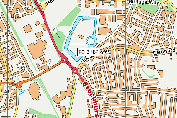 PO12 4BP map - OS VectorMap District (Ordnance Survey) PO12 4BP map - OS VectorMap District (Ordnance Survey)