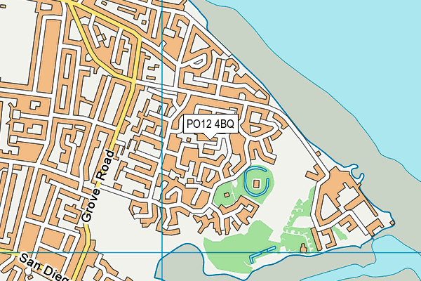 PO12 4BQ map - OS VectorMap District (Ordnance Survey) PO12 4BQ map - OS VectorMap District (Ordnance Survey)