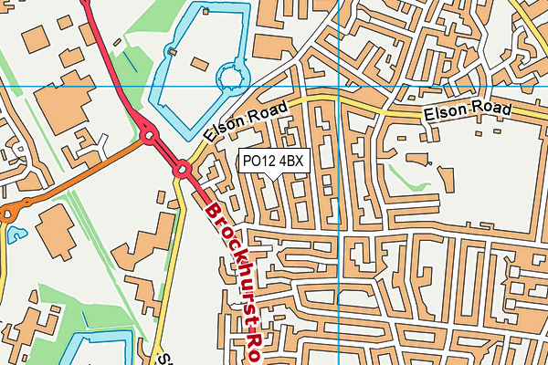 PO12 4BX map - OS VectorMap District (Ordnance Survey) PO12 4BX map - OS VectorMap District (Ordnance Survey)
