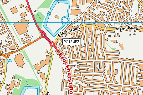 PO12 4BZ map - OS VectorMap District (Ordnance Survey) PO12 4BZ map - OS VectorMap District (Ordnance Survey)