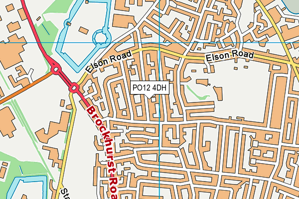 PO12 4DH map - OS VectorMap District (Ordnance Survey)