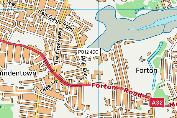 PO12 4DQ map - OS VectorMap District (Ordnance Survey) PO12 4DQ map - OS VectorMap District (Ordnance Survey)