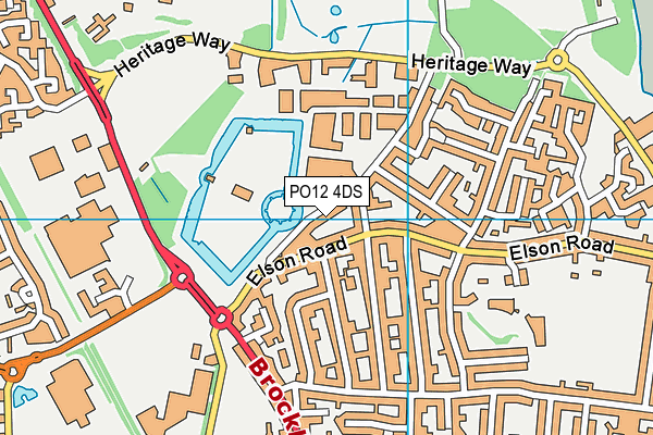 PO12 4DS map - OS VectorMap District (Ordnance Survey)
