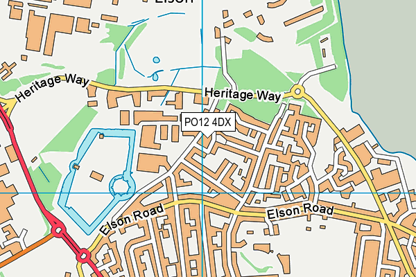 PO12 4DX map - OS VectorMap District (Ordnance Survey) PO12 4DX map - OS VectorMap District (Ordnance Survey)