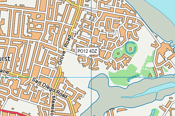 PO12 4DZ map - OS VectorMap District (Ordnance Survey) PO12 4DZ map - OS VectorMap District (Ordnance Survey)